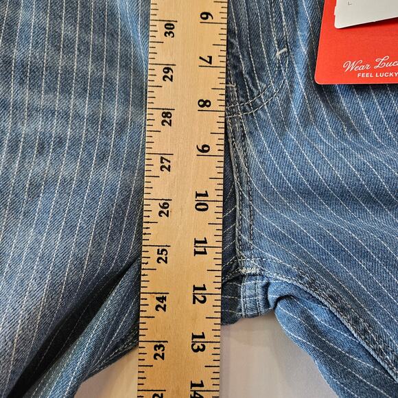 Lucky Brand Women's Boy Mid Rise Striped Relaxed Straight Jeans 8/29R - Picture 12 of 14